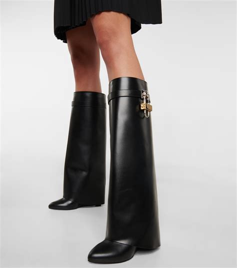 givenchy thigh high sock boots khaki|givenchy shark lock boots sale.